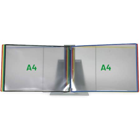 Tarifold Desk Unit, 10 Assorted Color Pockets, Landscape Mode D291A4LAN